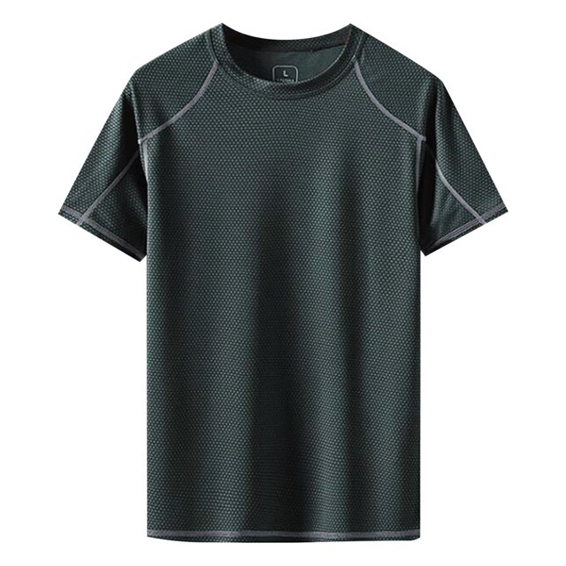 BOBOGOJP T-Shirt pour Homme Coupe Régulière en Coton Col Ras du Cou T-Shirt à Manches Courtes (Noir,TTG)