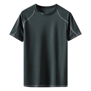 BOBOGOJP Big And Tall Mens Shirts Solid Crew Neck Short-Sleeve Pocket T-Shirt (Black,XL)