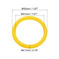 thumbnail image 2 of Unique Bargains 2' OD 1.6' ID Loose Leaf Rings Binder Ring Plastic O Rings for Book Scrapbook, Yellow 50 Pack, 2 of 6