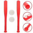 thumbnail image 1 of WRITWAA Batte de Baseball en Plastique 2 Ensembles Rouge pour Enfants Jouet pour Activités Extérieures et Intérieures, 1 of 6