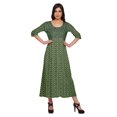 thumbnail image 1 of Moomaya Kurta à Manches 3/4 Imprimée pour Femmes Kurti Longue Vêtements d'Été pour Femmes, 1 of 5