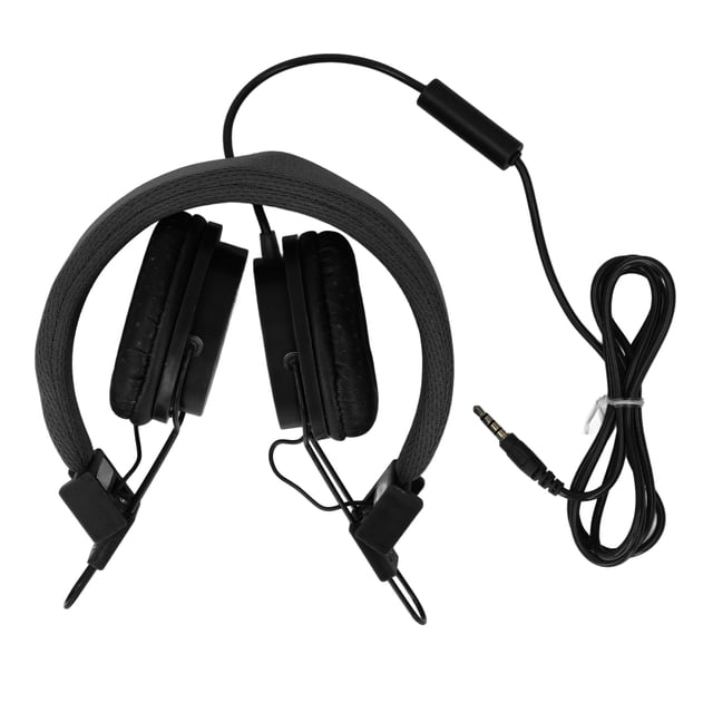 Wired Headphones with Microphone and Inline Control, Wired On Ear Headphones with Mic, 3.5mm Wired Headset Foldable Adjustable Headband for Music Calls Games MP3