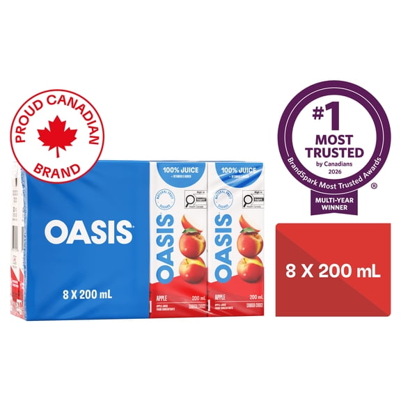 Oasis Boîtes de Jus de Pomme 8 x 200 ml