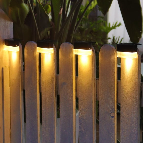 Dvkptbk solar lights Decks Lights Fence Post Lights Outdoor Lighting Garden Decorative Permanent All Night 4Pack