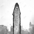 thumbnail image 3 of Flatiron Bâtiment - Toile 24"x24 Pouces - Impression sur Demande, 3 of 5
