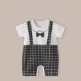 thumbnail image 2 of MeetoTime Combinaisons pour Bébés Garçons Filles Imprimé Col Rond Manches Courtes T-Shirt Barboteuses Vêtements d'Été pour Bébés, 2 of 4