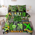 thumbnail image 1 of Erosebridal Ensembles de Literie Sports Équitation Taille Complète, Ensembles de Couette Graffiti de Rue avec Draps, Décoration Adolescent, Réversible 7 Pcs, 1 of 5