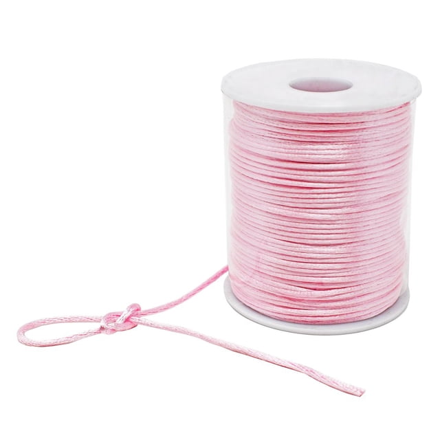 LEEYNEER - 2mm x 100 yards Satin Rattail Cord Shamballa Nylon Macrame Kumihimo string