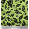 thumbnail image 1 of Soimoi Green polyester Crepe Fabric Star Anise & polyester Fruits Decor Fabric Printed Yard 52 Inch Wide, 1 of 1