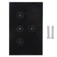 thumbnail image 2 of Touch Fan Switch, Smart WiFi  Fan Lamp Touch Switch, Tempered Glass Panel Wall Touch Switch Voice Control Compatible for  Home, 2 of 8