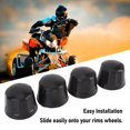 thumbnail image 4 of 4Pcs Rubber Wheel Rim Dust Cover Cap 42mm Water Resistant for 110cc 125cc 250cc 300cc ATV Quad Go Kart Rim Wheel, 4 of 7