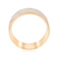thumbnail image 2 of Solid 10k Gold Men's Wedding Band Stone Finish and Cuts 8MM Two Tone, 2 of 3