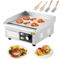 thumbnail image 1 of BeesClover Stainless Steel Electric Griddle, 14 Inch 1500W Countertop Grill Features Non-Stick Cooking Surface and Precise Adjustable Temperature Control, Great for Indoor Use or Camping Trips, 1 of 7