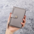 thumbnail image 1 of Gspmoly Mini Wallet for Woman, Women's Short Multifunctional Zipper With Multiple Card Slots Buckle Zipper Loose Change Wallet Leather Wallets for Women Gray Free Size, 1 of 7