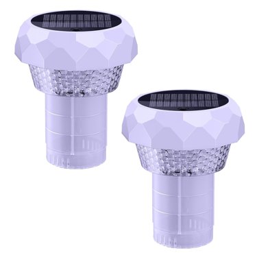 WHEANG Flotteur de Piscine avec Lumière Colorée Distributeur Flottant pour Piscine Comprimés 4x3 Pouces Chlorateur Flottant pour Spa