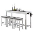 thumbnail image 1 of Topline Home Furnishings Counter-height White 4pc Dine Pack, 1 of 9