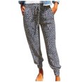 thumbnail image 2 of drppepioner Pantalon Décontracté pour Femmes Été Pantalon à Imprimé Léopard Bas Pantalon de Sport, 2 of 4