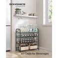 thumbnail image 2 of SONGMICS Stackable Shoe Rack, 4-Tier Shoe Storage Organizer, Hold up to 16 Pairs, Gray, 2 of 5