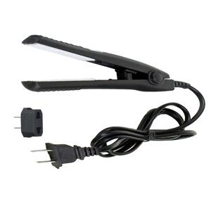 Mini Hair Straightener Flat Iron Curler  Ceramic Tourmaline Plates(Black)
