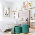 thumbnail image 2 of TOV Furniture Saturn Ottomans de Rangement en Velours 17.3"H Bleu Sarcelle (Ensemble de 2), 2 of 6