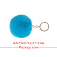 thumbnail image 2 of Fuzzy Ball Keychain Supple Comfortable Lovely Key Rings Adorable Practical Key Chains Women for Children Adults Elderly Students Sky Blue 4cm, 2 of 7