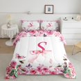 thumbnail image 2 of Ensemble de Douillette Lettre Initiale S à Motif Floral, Ensemble de Literie de la Saint-Valentin Format Simple pour Enfants Garçons Filles, Douillette en Duvet ABC's Butterfly Honeybee, Ensemble de Lit Réversible Princesse avec 1 Taie d'Oreiller Chaud, 2 of 6