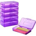 thumbnail image 1 of Uiz Merueh Clearance Pencil Case for Kids Large Capacity Clear Pencil Case, 1 Pack Hard Pencil Case, Clear Crayon Box with Snap-tight Lid Stackable Design, Plastic Storage Box for Office Supplies, 1 of 7