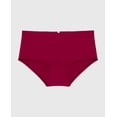 thumbnail image 4 of Ultrasoft Modal Boyshort  Panty with Rosette Detail in Plum Rose, 4 of 5