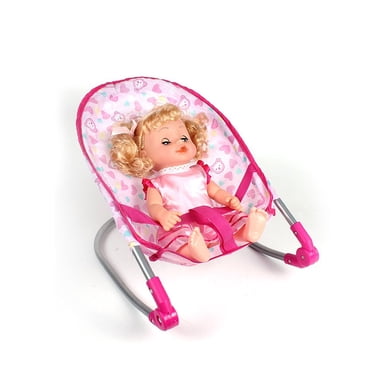 PENGXIANG Doll Stroller Toy  Baby Doll Accessories  Baby Doll Nursery Stroller Dining Chair Rocking Chair Swing for Dolls  Foldable & Lightweight Kids Baby Stroller Toy（Not include doll）