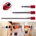 thumbnail image 1 of 1/4 Pouce Hexagonal Visseuse Support de Bit en Acier Inoxydable Visseuse Bit Rallonge Adaptateur Manchon Rouge 60mm 1pc, 1 of 8