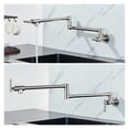 thumbnail image 4 of Pot Filler Double Joint Spout Folding Stretchable Swing Arm Wall Brass Kitchen Faucet Single Hole Two Handle Kitchen Sink Tap ,High Water Flow Rate, 4 of 6