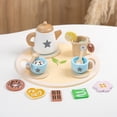 thumbnail image 1 of Simulated Tea Set For Pretend Play Wooden Afternoons Tea Toy With Tray Pastels Style Social Interaction Set Household accessories, 1 of 7