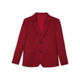 thumbnail image 3 of RUNQHUI Garçon Blazer Formel à Manches Longues, Revers Cranté, Veste de Complet à Simple Boutonnage pour Enfants Bourgogne 14, 3 of 6