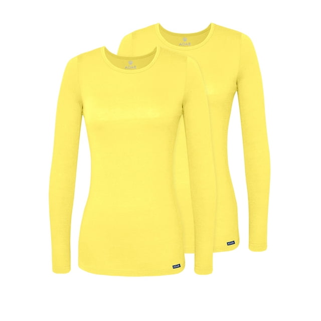 Adar sous-Couches pour Femmes, Lot de 2 - T-Shirt de sous-Couche à Manches Longues Confortable