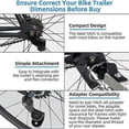 thumbnail image 5 of Universal Heavy-Duty Steel Bike Trailer Hitch Mount - 45-Degree Welded Arm, Rear Axle Nut Installation, Compatible with All Bikes & Trailers, Black, Includes Trailer Tractor & Buckle for Safe Kids, 5 of 5