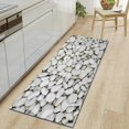 thumbnail image 2 of Pebbles Bath Rug Runner Soft & Absorbent Bathroom Rugs Non Slip Large Bath Rug Runner for Kitchen Bathroom Floors 19.7X63in, 2 of 6