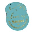thumbnail image 1 of Inkdotpot Real Gold Foil Love Is Sweet Wedding Tags Favor Hang Paper Tags 100 Pieces, 1 of 6