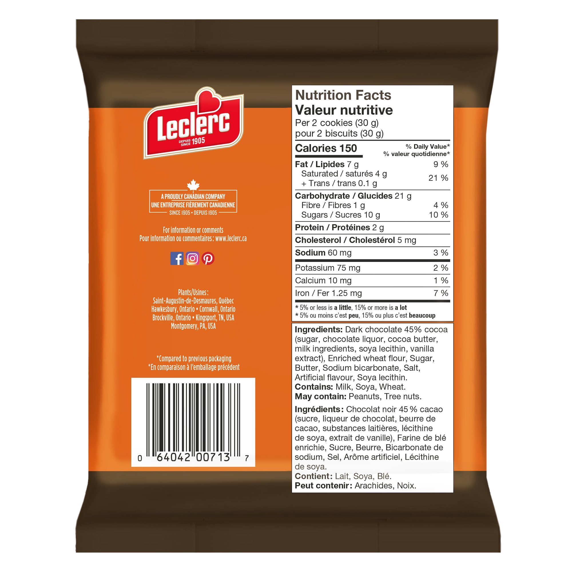 Biscuit Tablet Chocolat Noir 45% Celebration Leclerc