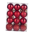 thumbnail image 2 of 24Pcs Christmas Balls Christmas Tree Hanging Balls for Wedding Party Holiday Red, 2 of 8