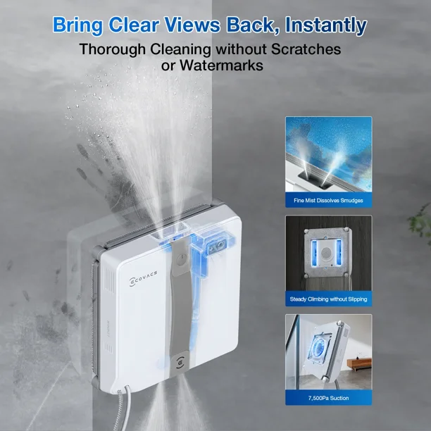 ECOVACS WINBOT Mini Window Cleaning Robot - Compact Design ECOVACS WINBOT Mini Window Cleaning Robot - Compact Design