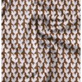 thumbnail image 1 of Soimoi Brown Modal Satin Fabric Hen Bird Print Fabric by Yard 42 Inch Wide, 1 of 6