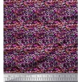 thumbnail image 1 of Soimoi Black Modal Satin Fabric Brush Stroke Abstract Print Sewing Fabric Yard 42 Inch Wide, 1 of 3