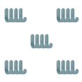 thumbnail image 3 of Decodeary 4PCS/6PCS New Portable Storage Hanger ABS Plastic Hook Self Towel Hanger for Kitchen Bathroom Green 5Set, 3 of 6