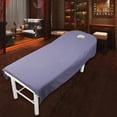 thumbnail image 3 of Drap Plat de Table de Lit de SPA de Massage Beauté en Polyester Brossé Doux, 3 of 7