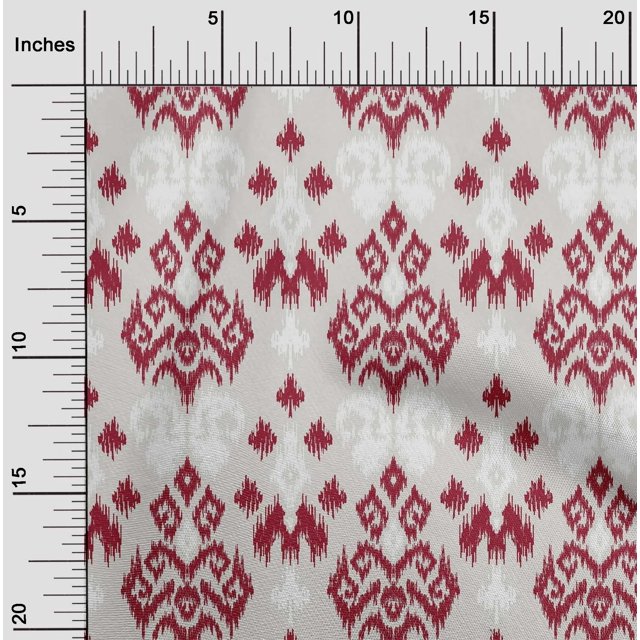 oneOone Polyester Lycra Fabric Paisley Ikat Printed Craft Fabric BTY 56 Inch Wide
