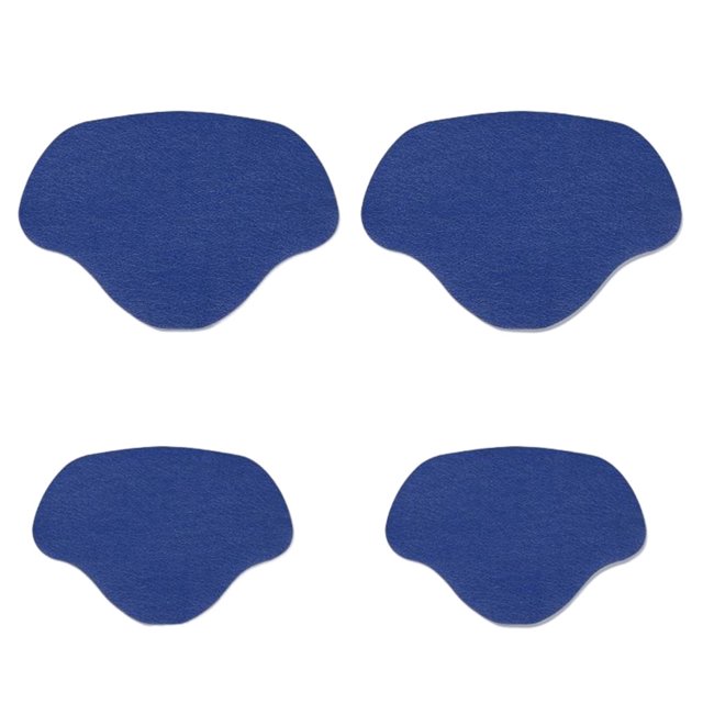 Baohd 16 Pieces Microfiber Shoes Heal Repair Patch Professional Self-adhesive Solid Color Repairing Plate Accessories Blue