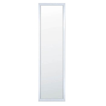 Mainstays Value White 14x50in Door Mirror, Full Length Rectangle Mirror, Has Frame