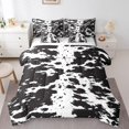 thumbnail image 1 of YST 7Pcs Cowhide Comforter Sets Queen Size, Black And White Cow Print Pattern Comforter Set Bed In A Bag(1 Comforter, 1 Flat Sheet 1 Fitted Sheet 2 Pillowcases And 2 Throw Pillow Covers), 1 of 4