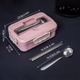 thumbnail image 3 of Lunchbox Insulated Lunchbox Cutlery Set Portable Lunchbox Student Lunchbox Fresh Preserved Lunchbox With Cutlery Set Portable Lunchbox Sealed Lunchbox Student Compartmentalised, 3 of 9