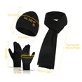thumbnail image 3 of Knitted Wool Hat Scarf Gloves Man And Women's Fleece Cold Warm Three Piece Set, 3 of 3